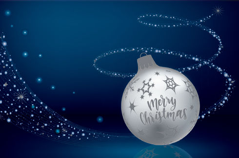 Charity Christmas Card printing. BA996 - Midnight Bauble - Children’s Cancer Institute